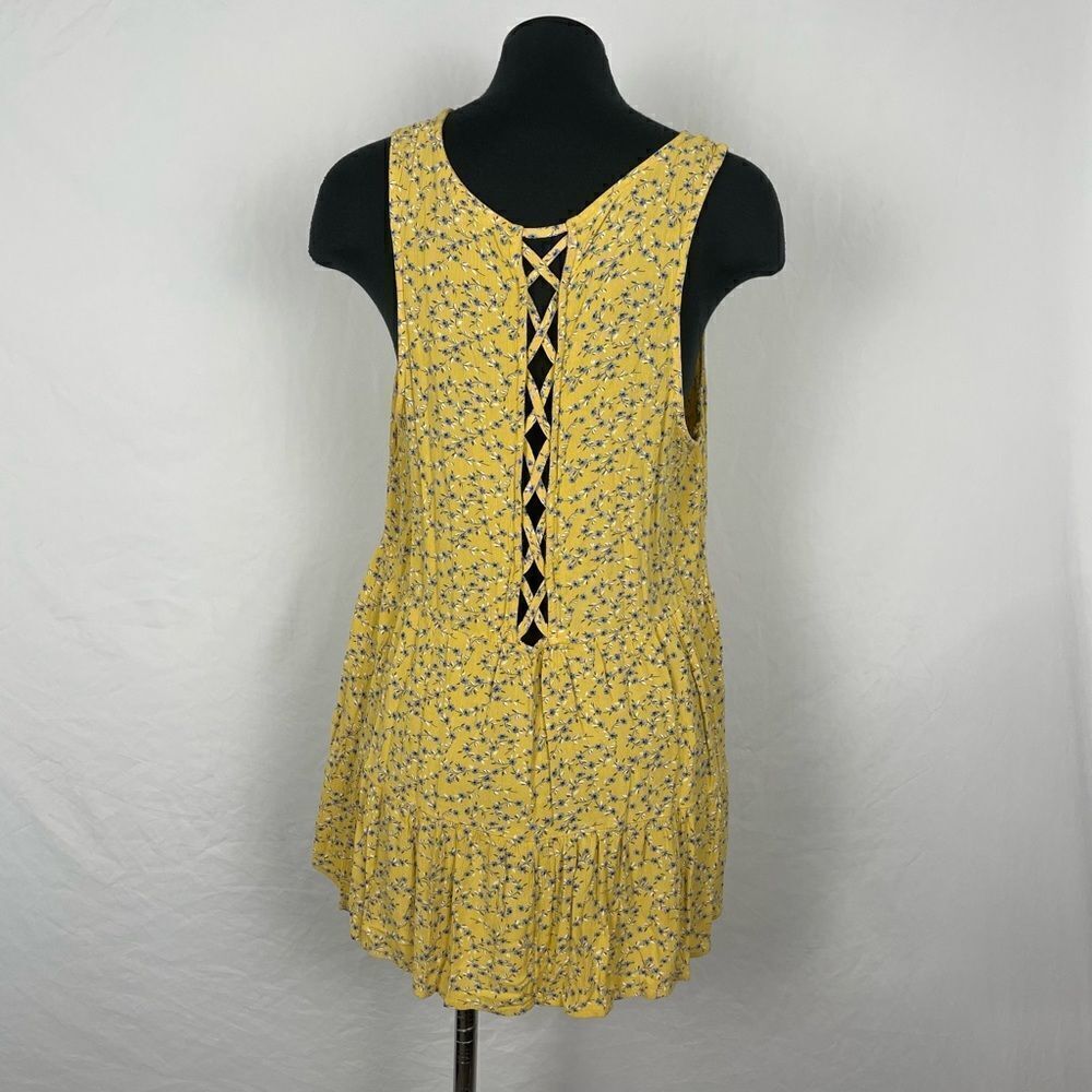 American Eagle‎ Outfitter’s Yellow Blue Floral Tank - Women’s M - Picture 3 of 9